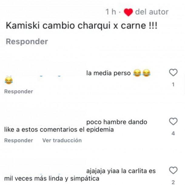 El desubicado gesto de Francisco Kaminski tras las críticas.