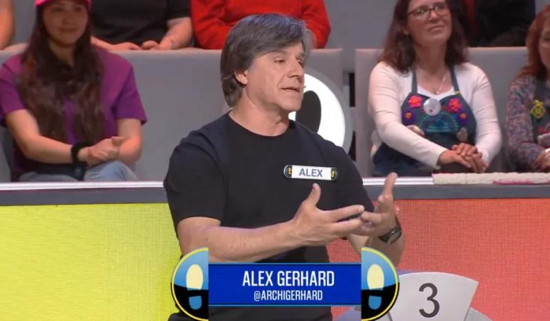 Álex Gerhard en "Ahora Caigo" captura de TVN