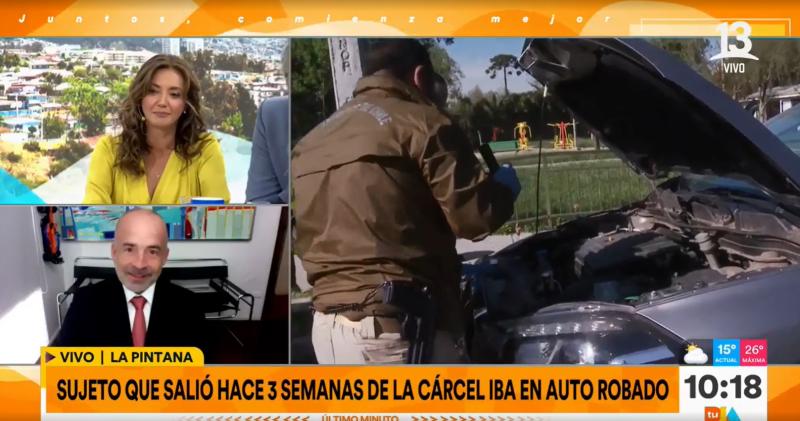 Durante fiscalización encontraron a sujeto que salió recién de la cárcel: Iba en un vehículo robado y con impactos de bala