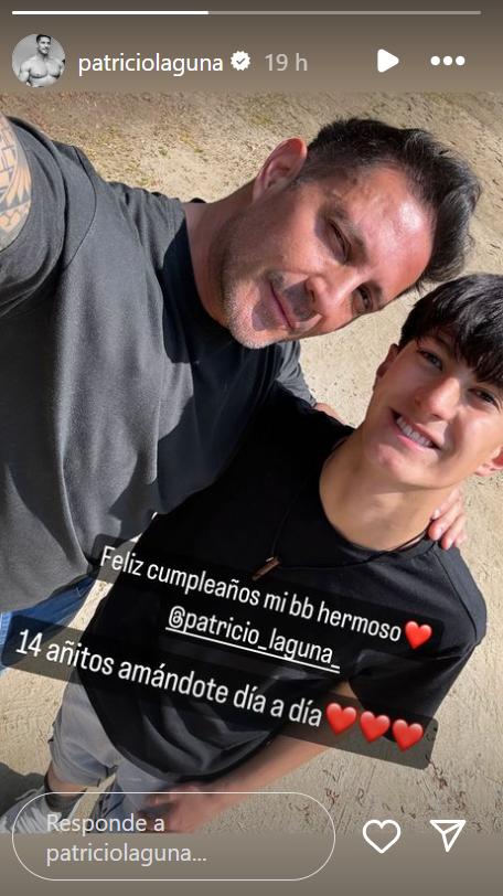 Patricio Laguna festejó los 14 años de su hijo con tierna historia.