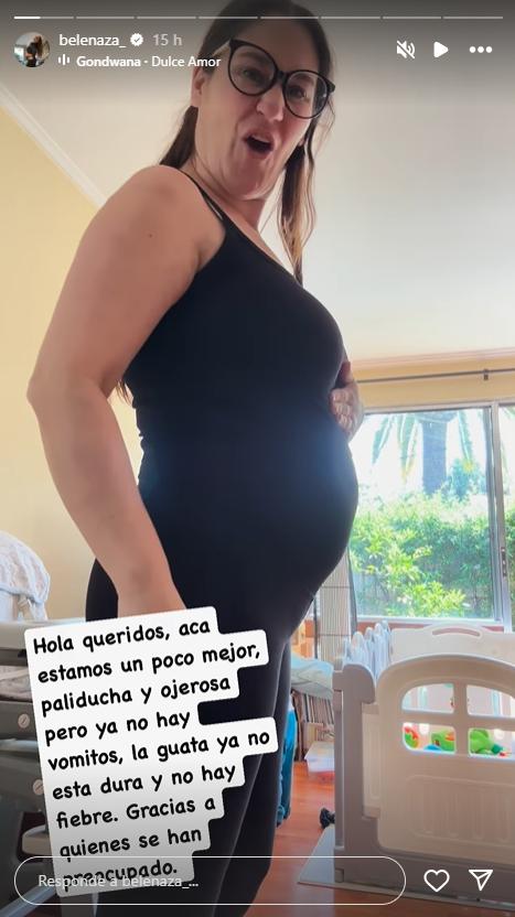 Belén Mora mostró lo avanzado que está su embarazo con tierno registro.