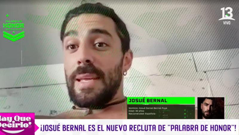 Josué Bernal es el nuevo confirmado para el próximo reality "Palabra de Honor".