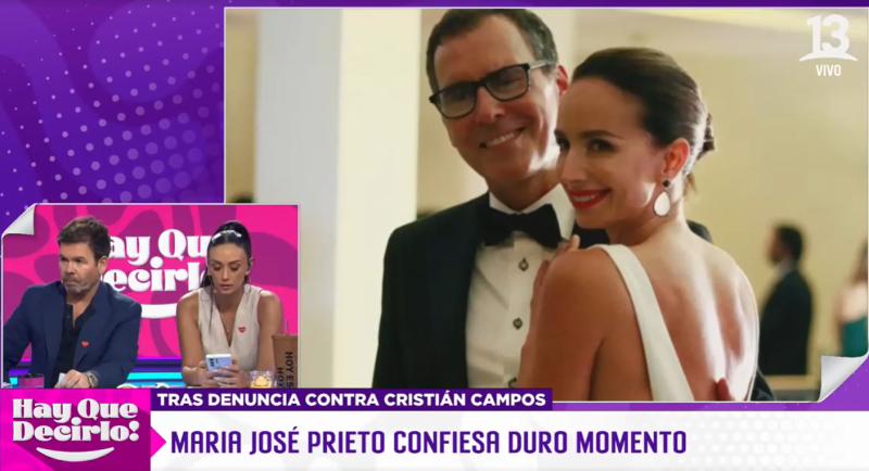 María José Prieto se refirió a su duro presente con Cristián Campos.