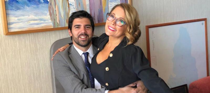 Joaquín Lavín Jr. y Cathy Barriga