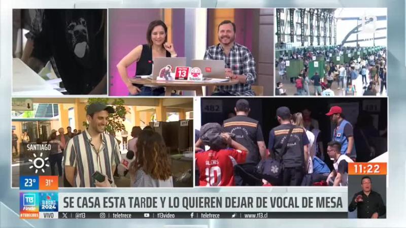 Elecciones 2024: Sebastián se casa hoy y se salvó de ser vocal de mesa.