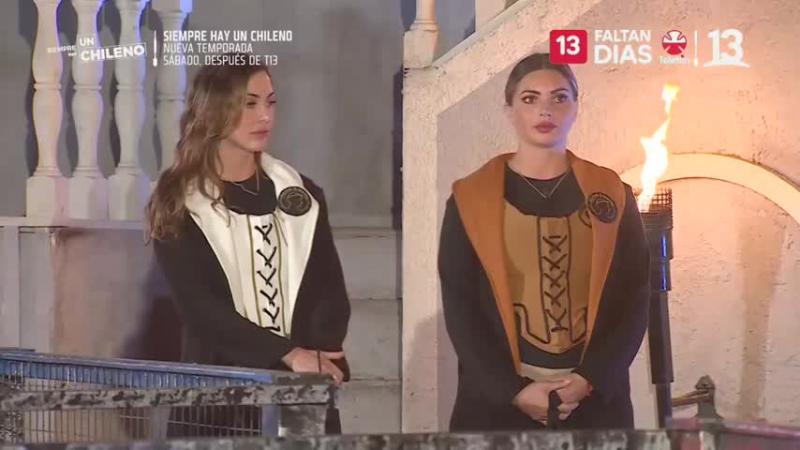 Daniela Colett y Faloon Larraguibel en Ganar o Servir.