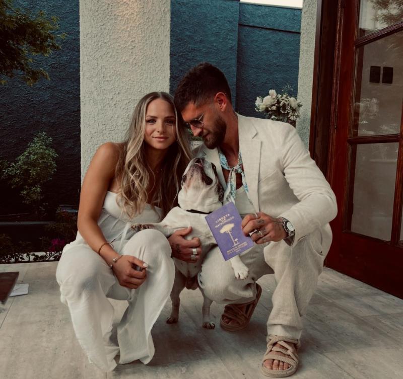 Camila de la Peña y Valentín Benet se casaron - Instagram