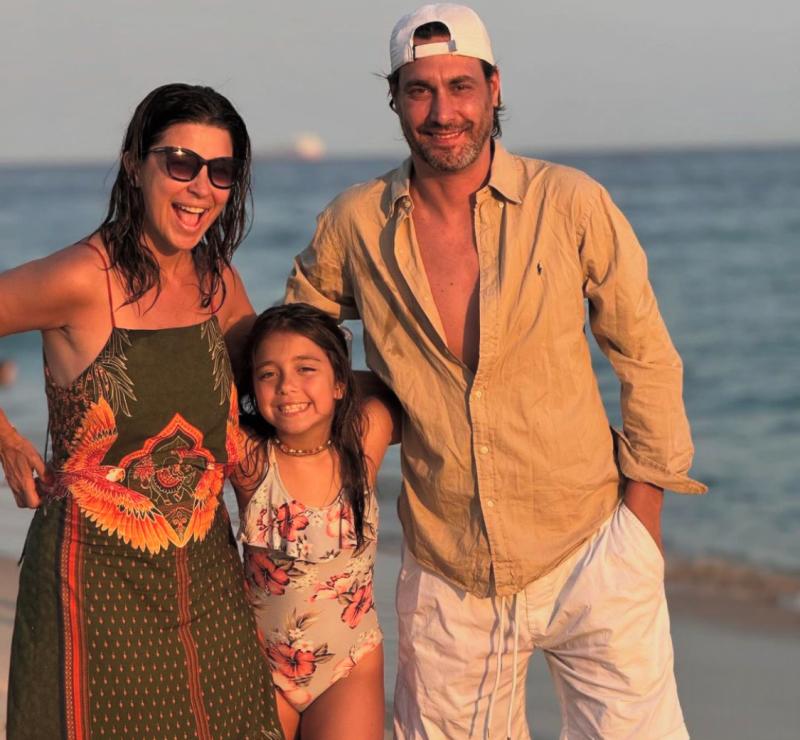 Pancha Merino, junto a su hija Chloe y actual pareja, Andrea Marocchino - Instagram