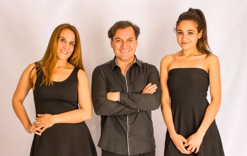Claudia Pérez, Rodrigo Muñoz y su hija Daniela