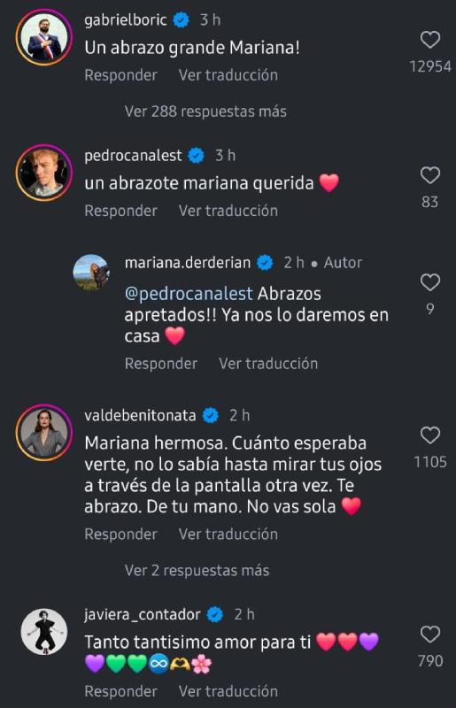 Mensajes a Mariana Derderian