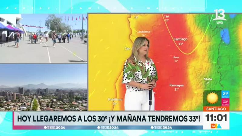 Michelle Adam entrega el pronóstico para este domingo y lunes.