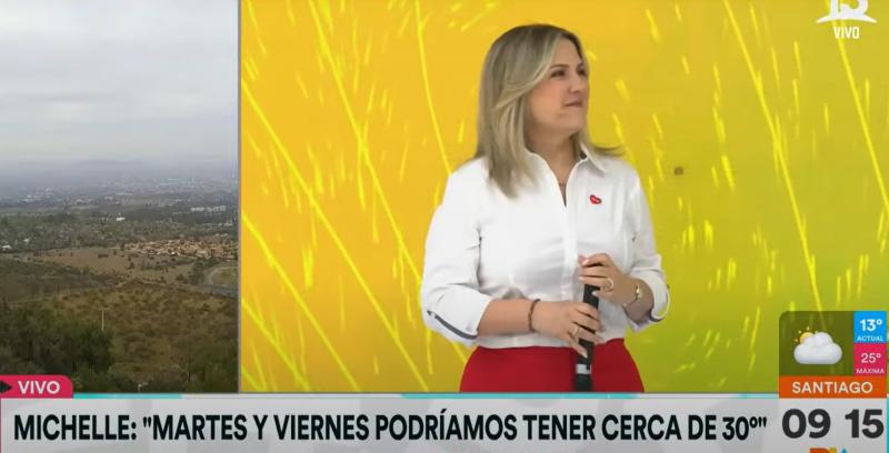 Michelle Adam revela que esta semana podrían haber temperaturas de 30°C en Santiago