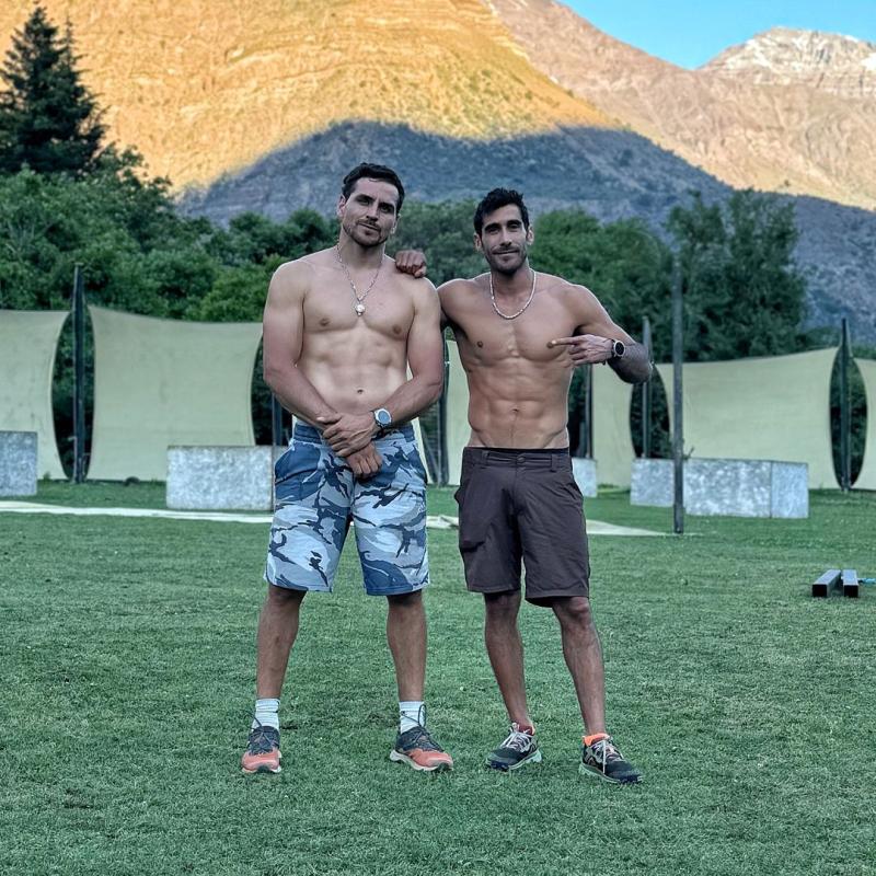 Pangal Andrade junto a Pedro