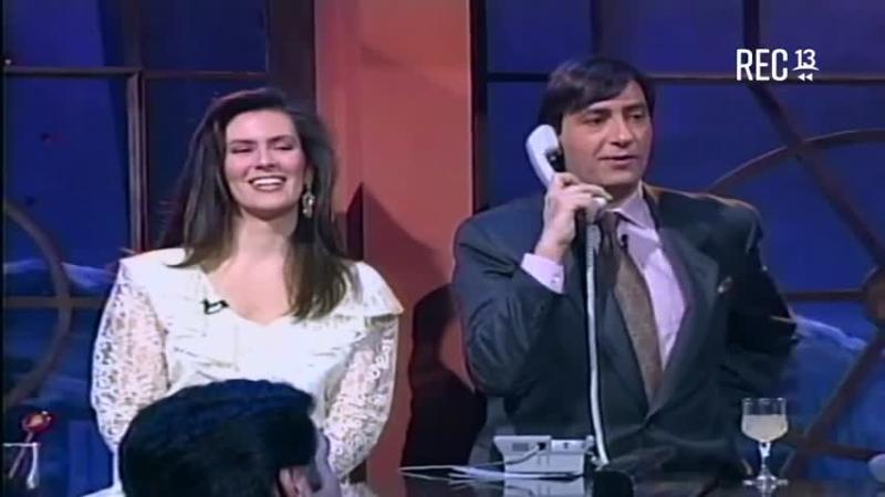 Andrea Labarca y Kike Morandé en el recordado programa "Cóctel" de La Red