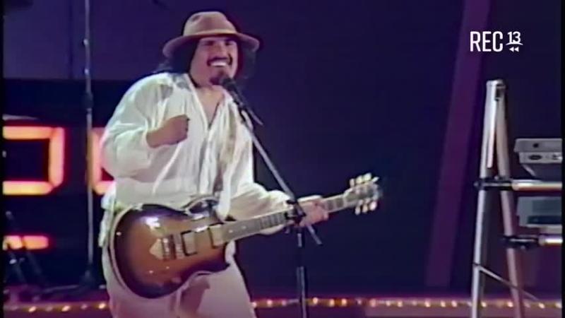 Miguel Negro Piñera en su presentación en la Teletón de 1987