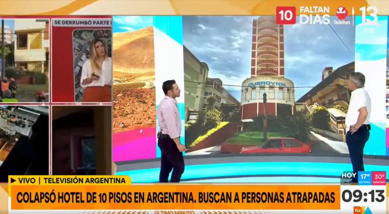 Derrumbe de edificio en Argentina deja a cerca de 10 personas atrapadas: bomberos trabajan arduamente para su rescate