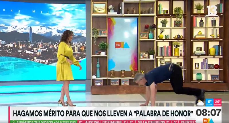 José Luis Repenning sorprendió demostrando su destreza para hacer ejercicio