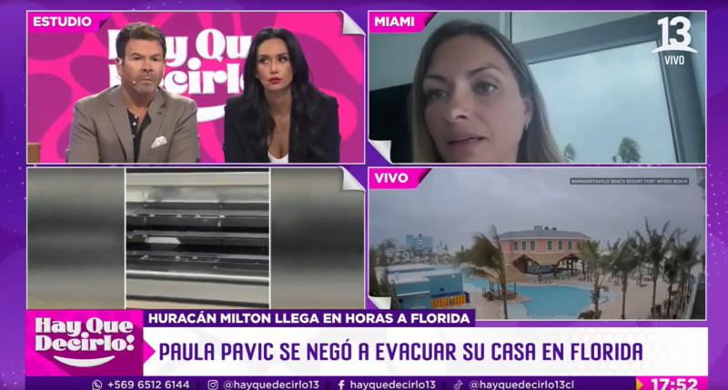 Estas son las razones por las que Paula Pavic no evacuará su casa en Florida ante el huracán Miltón