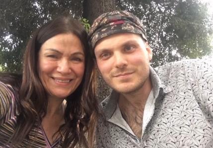 Solange Lackington y su hijo Cristóbal