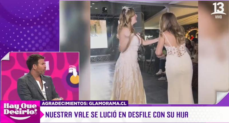 Valentina Saini deslumbró desfilando junto a su hija en un evento benéfico