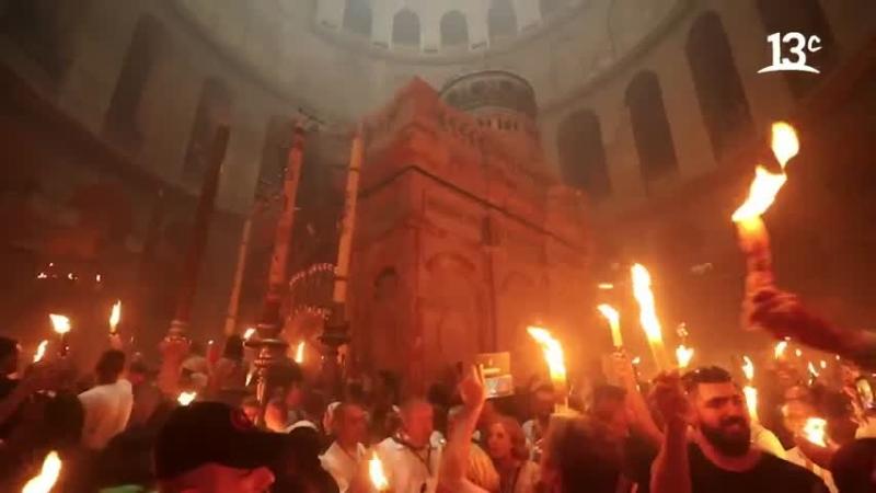 Jorge Said fue testigo del emocionante rito del fuego sagrado en Jerusalén