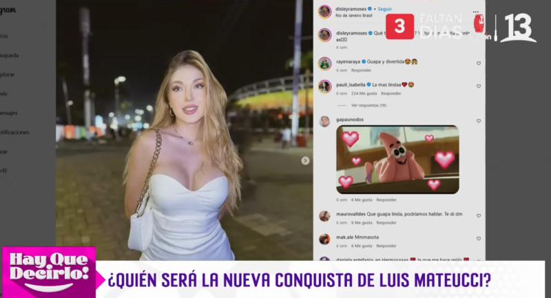 Luis Mateucci fue visto con Disley Ramos tras una fiesta.