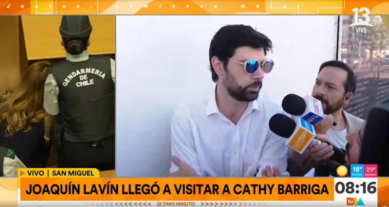 Diputado Joaquín Lavín Jr visita a Cathy Barriga en la cárcel de mujeres de San Miguel