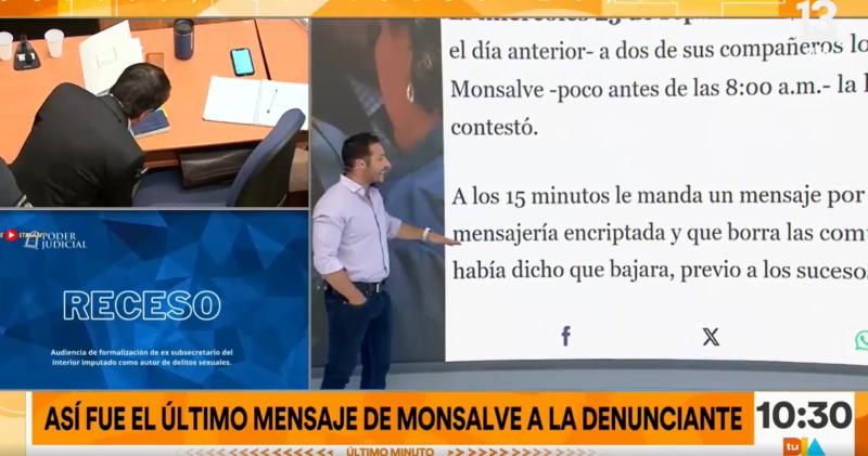 Así fue el último mensaje que Manuel Monsalve envió a la presunta víctima
