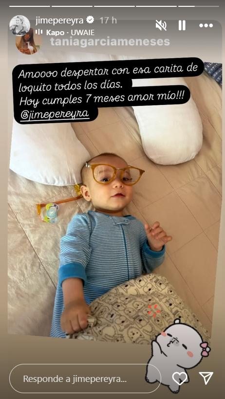 Esposa de María Jimena Pereyra compartió tierno registro de su hijo para celebrar sus 7 meses.