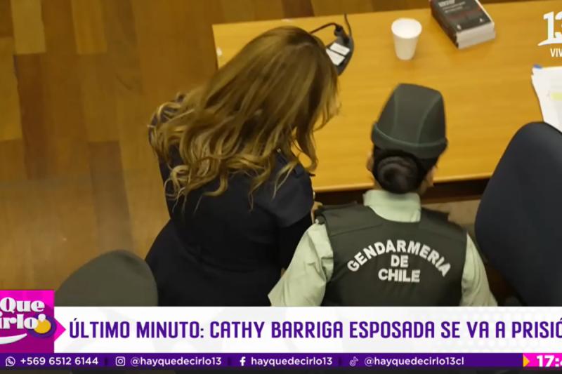 Cathy Barriga en el Centro de Justicia