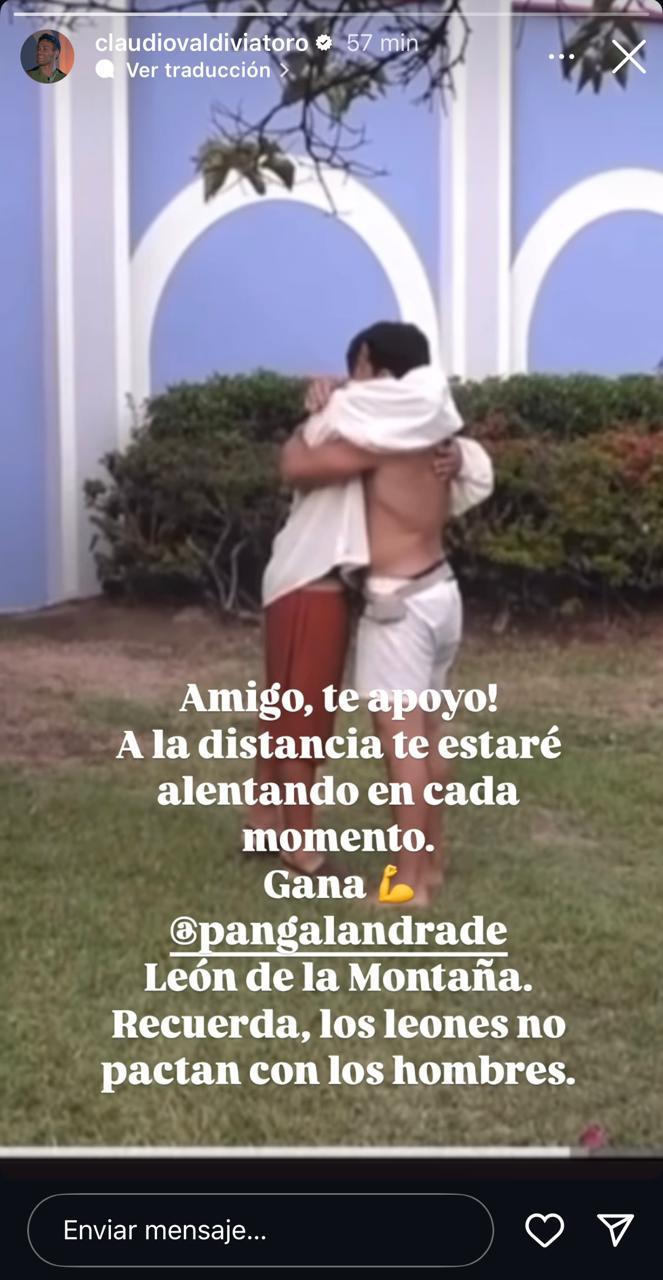 Claudio Valdivia en sus historias de Instagram.