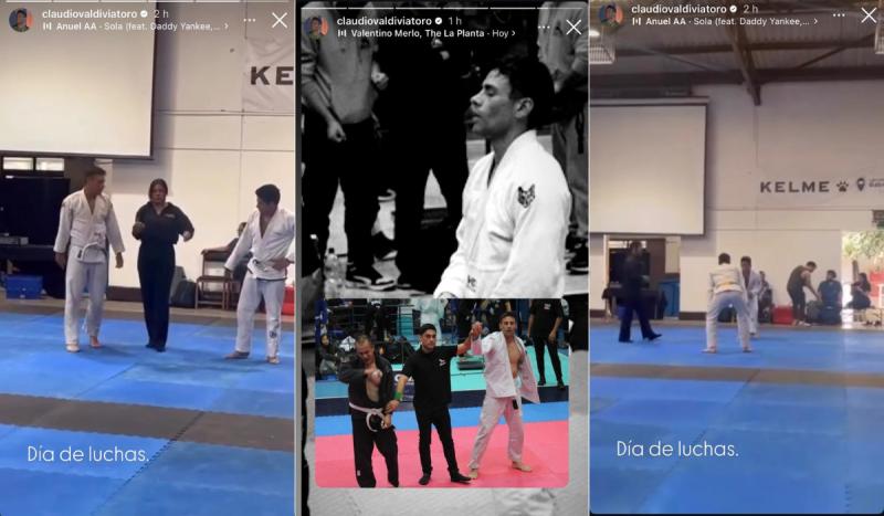 Claudio Valdivia en sus historias de Instagram.