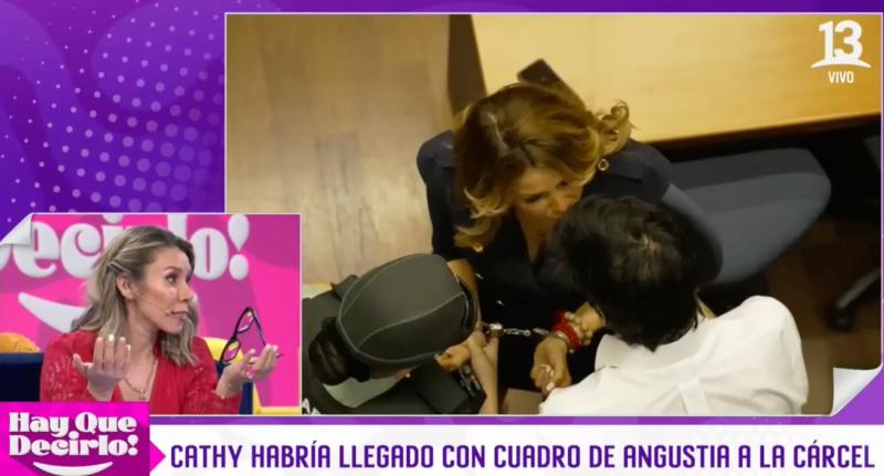 Reportan complejo cuadro de angustia en Cathy Barriga tras su ingreso a la cárcel de San Miguel