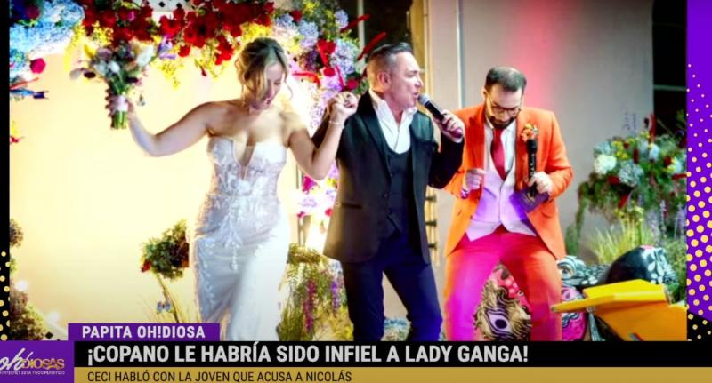 Luis Jara cantando en el matrimonio de Lady Ganga y Nicolás Copano