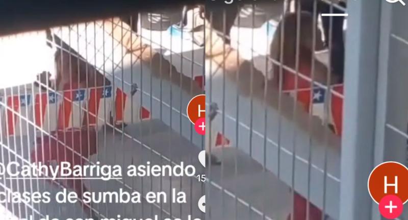 Captan a Cathy Barriga bailando zumba en la cárcel - TikTok