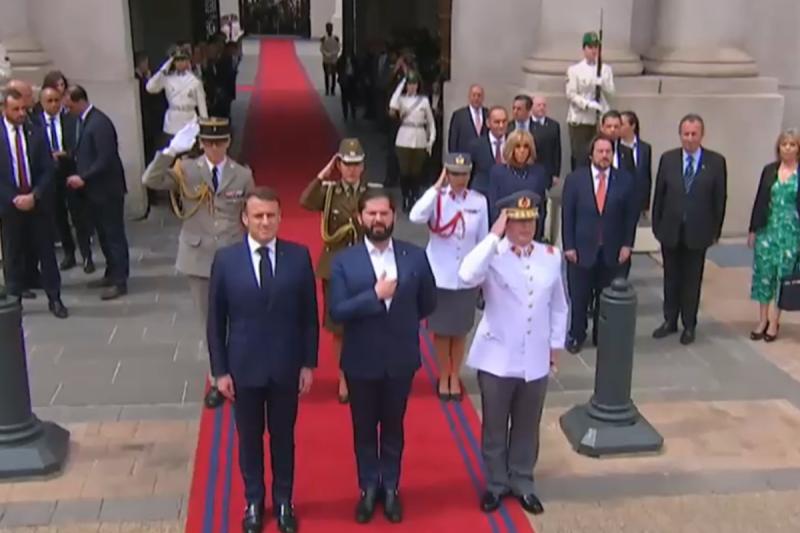Emmanuel Macron y el Presidente Gabriel Boric