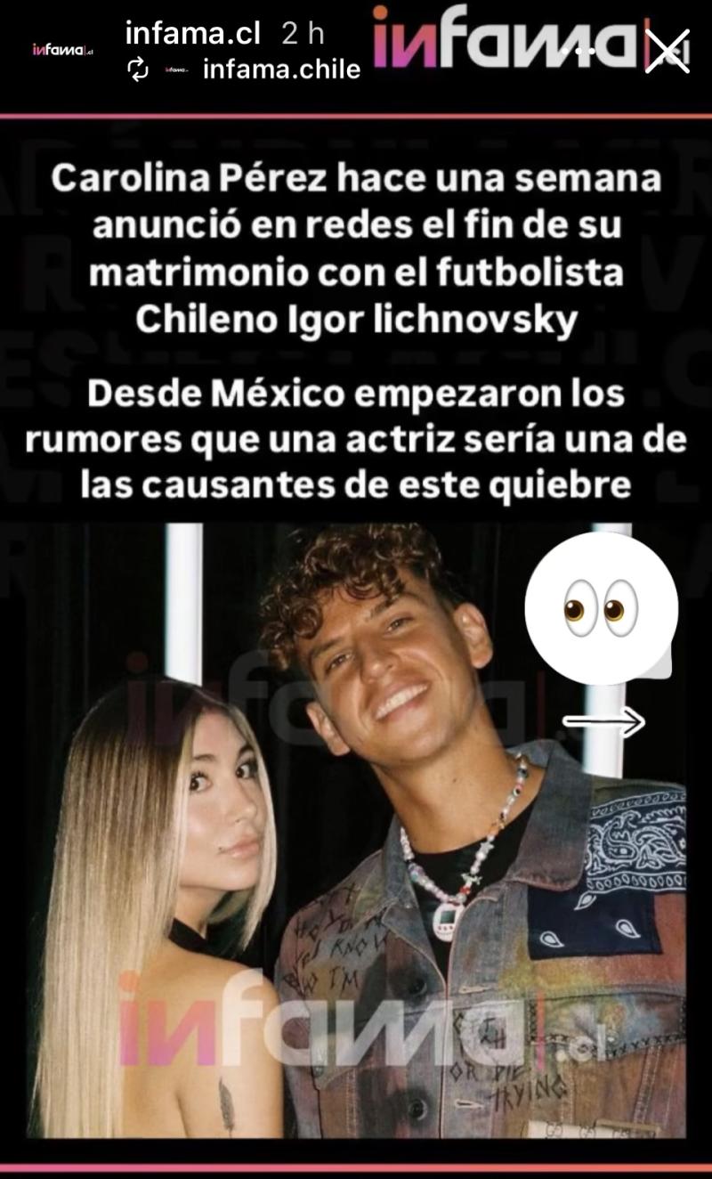 Reporta el fin del matrimonio de Igor Lichnovsky con Carolina Pérez - Infama