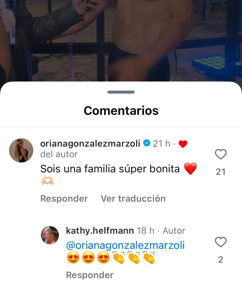 Oriana Marzoli reacciona a gesto de mamá de Rai - Instagram
