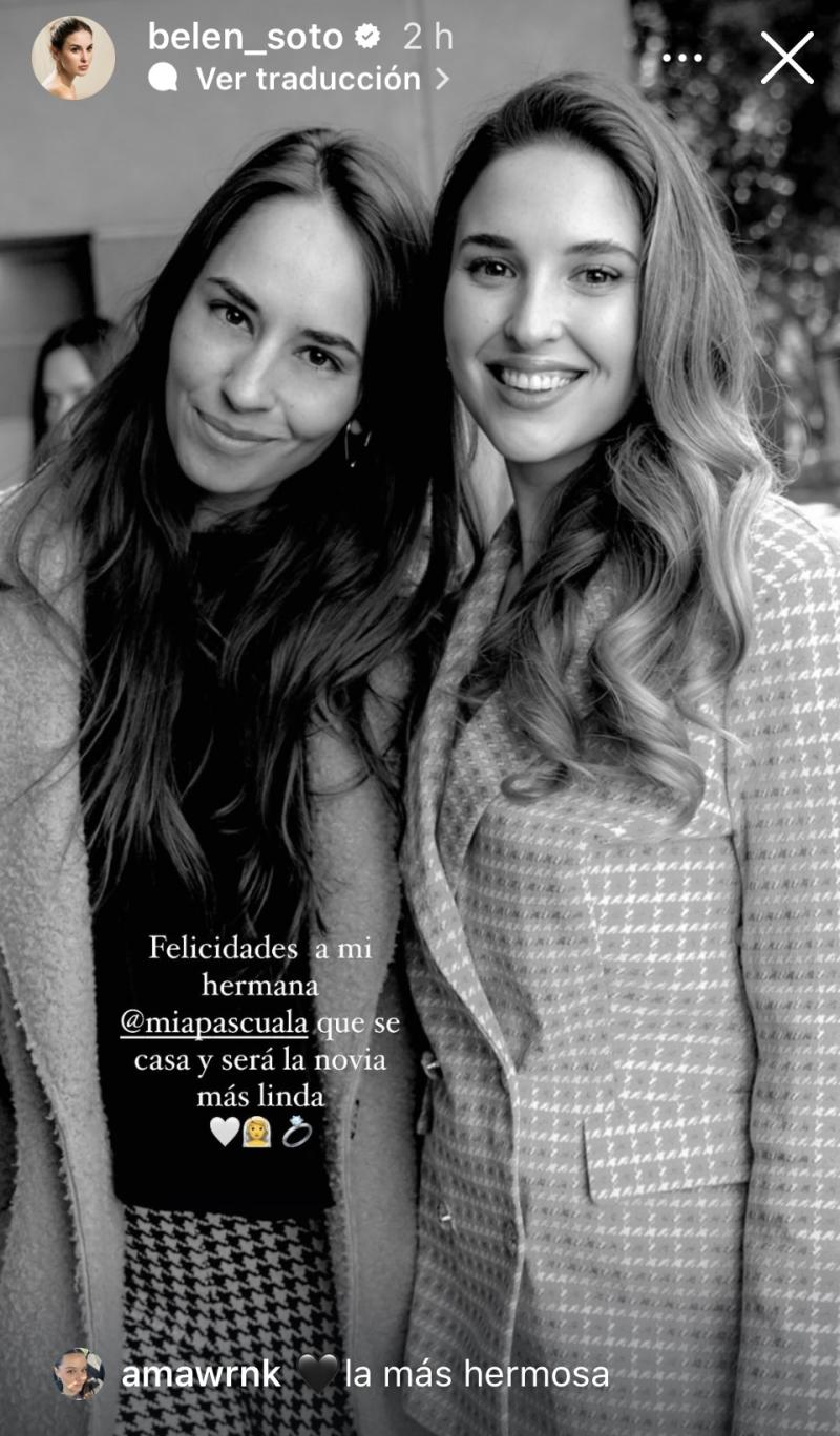 Hermana mayor de Belén Soto contraerá matrimonio - Instagram