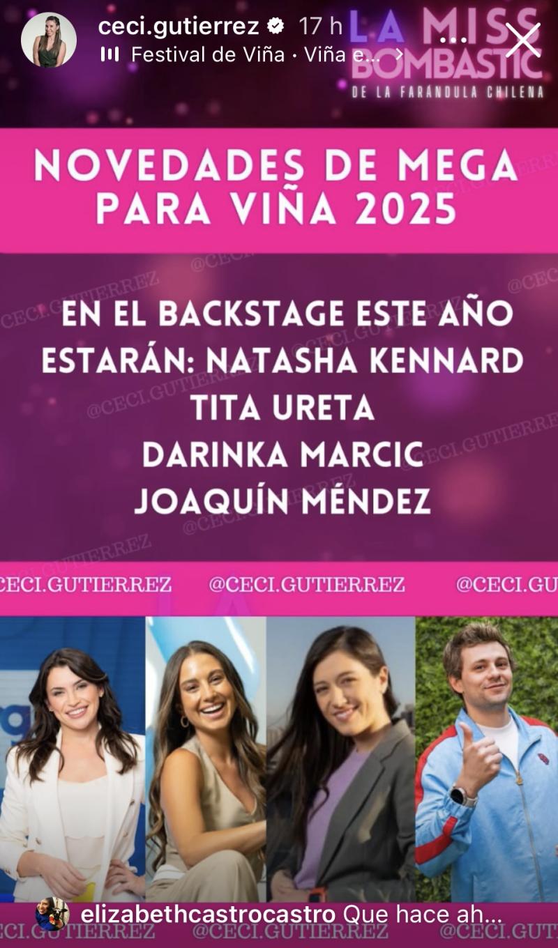 Backstage de Viña 2025 - Instagram