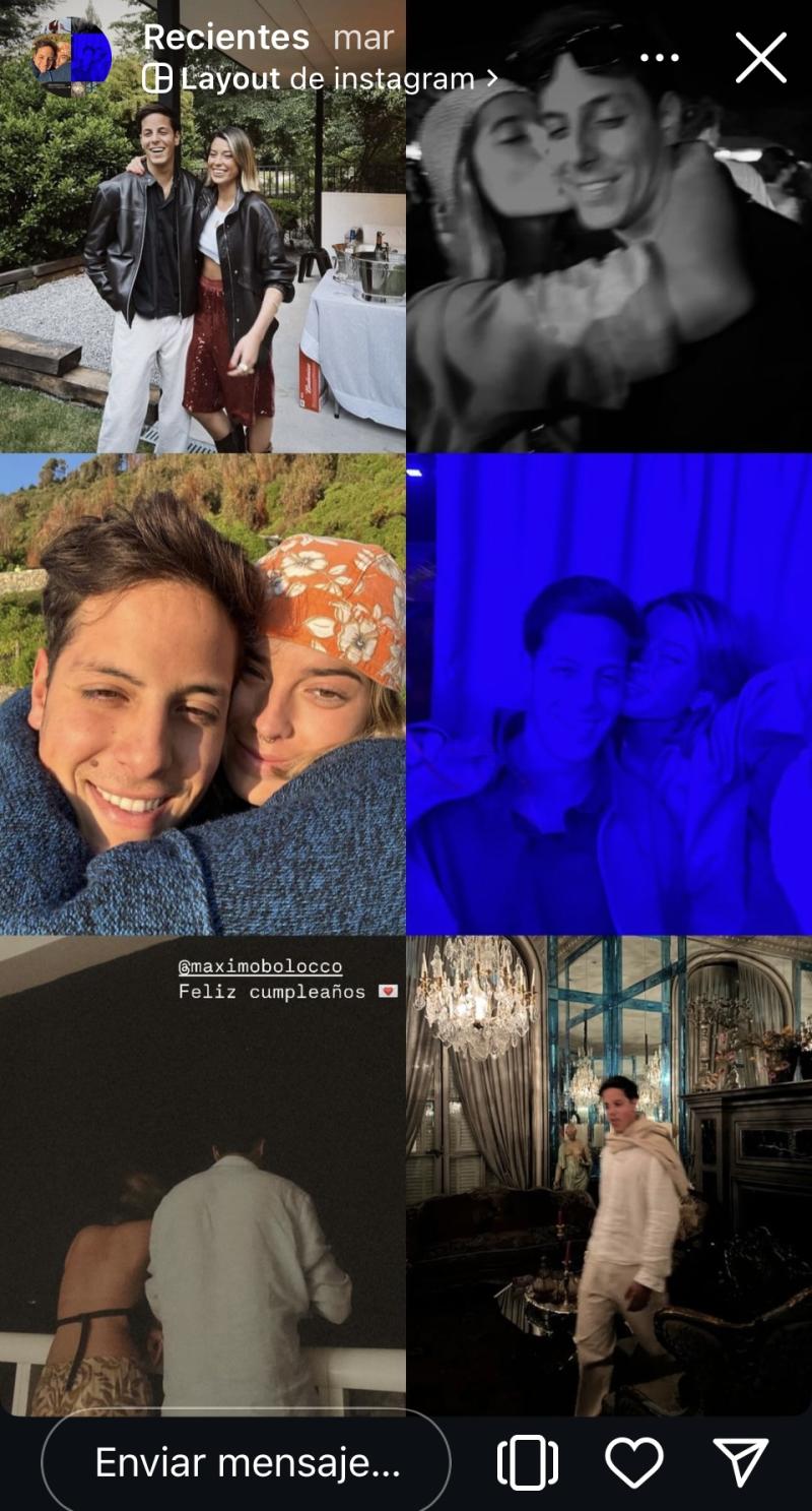 Emilia Hidalgo y Máximo Menem - Instagram