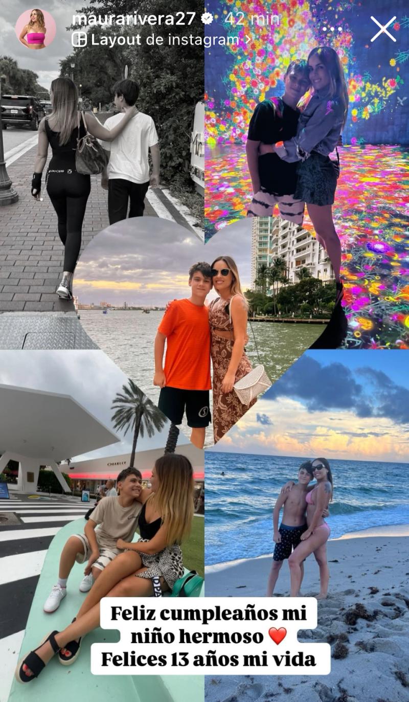 Maura Rivera festeja los 13 años de su hijo - Instagram