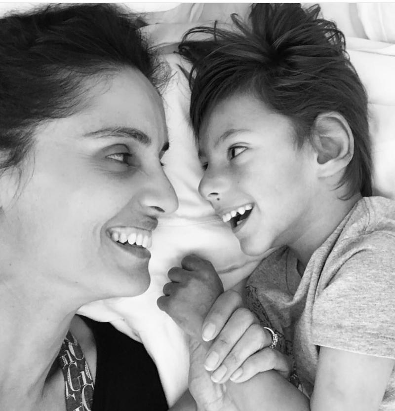 Leonor Varela junto a su hijo