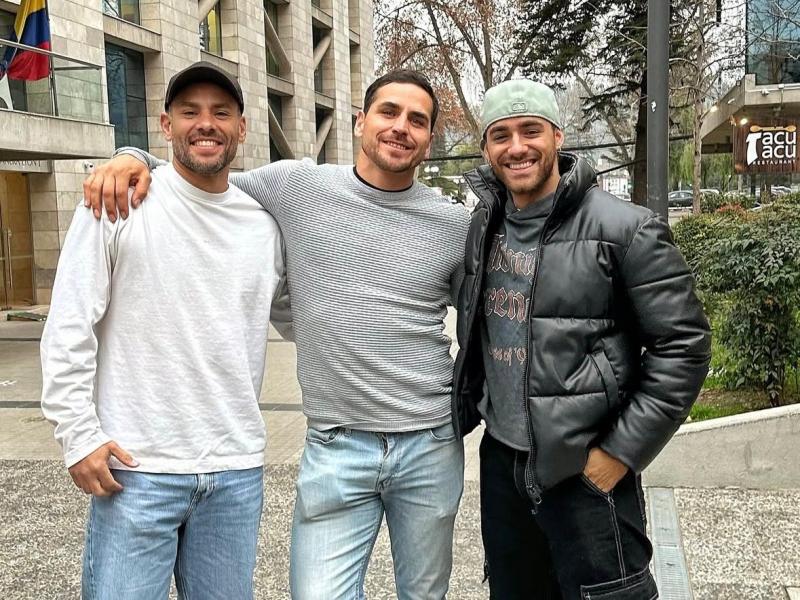 Pangal Andrade junto a Claudio Valdivia y Austin Palao.
