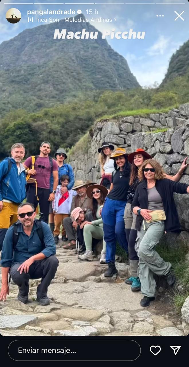 Pangal y su familia en Machu Picchu.