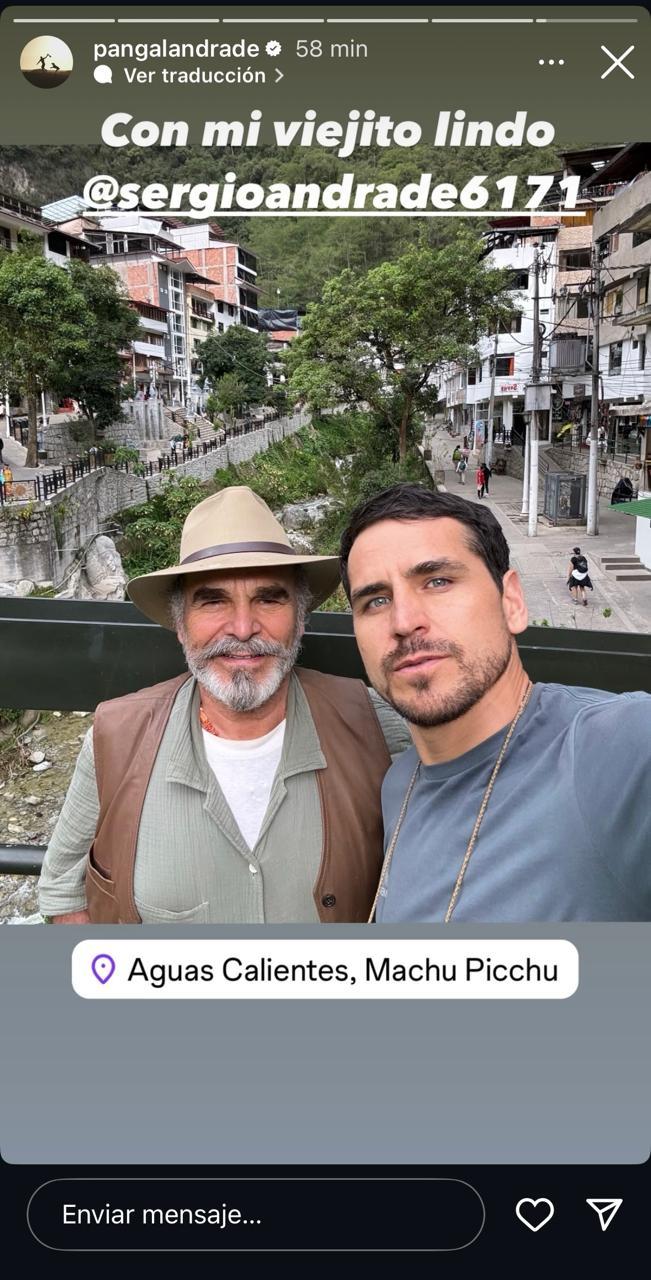 Pangal y su padre en Perú.