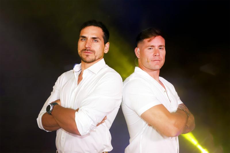 Pangal Andrade y Pancho Rodríguez previo a la final de Ganar o Servir