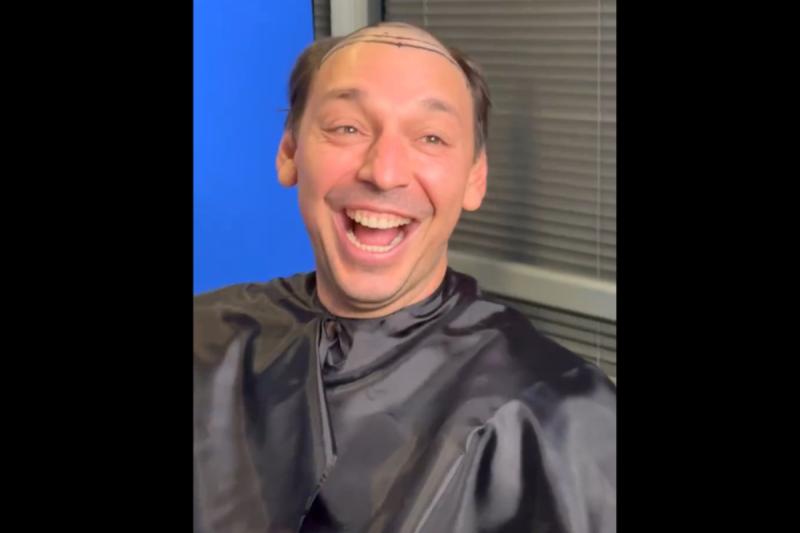 Rodrigo Gallina en el momento de la operación