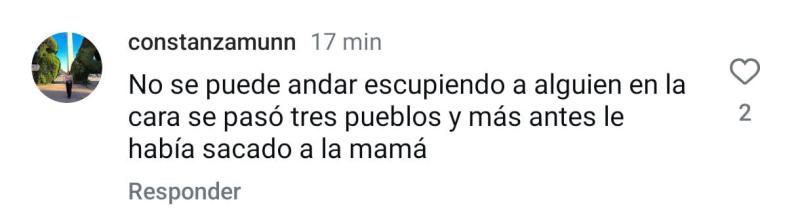 Comentario de Instagram
