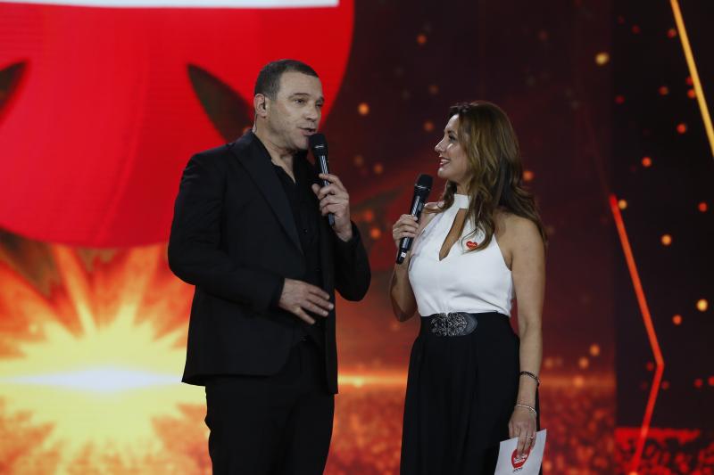 Julián Elfenbein y Priscilla Vargas en la Teletón 2024